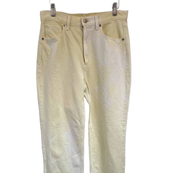 Gap '90's Loose High Rise Jeans Distressed Vented Frayed Legs Yellow Women's 6R - Picture 1 of 6